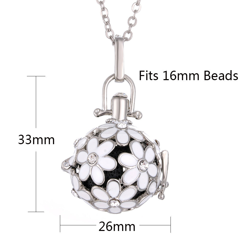 Daisy Drop Necklace – Scented Oil Diffuser Pendant
