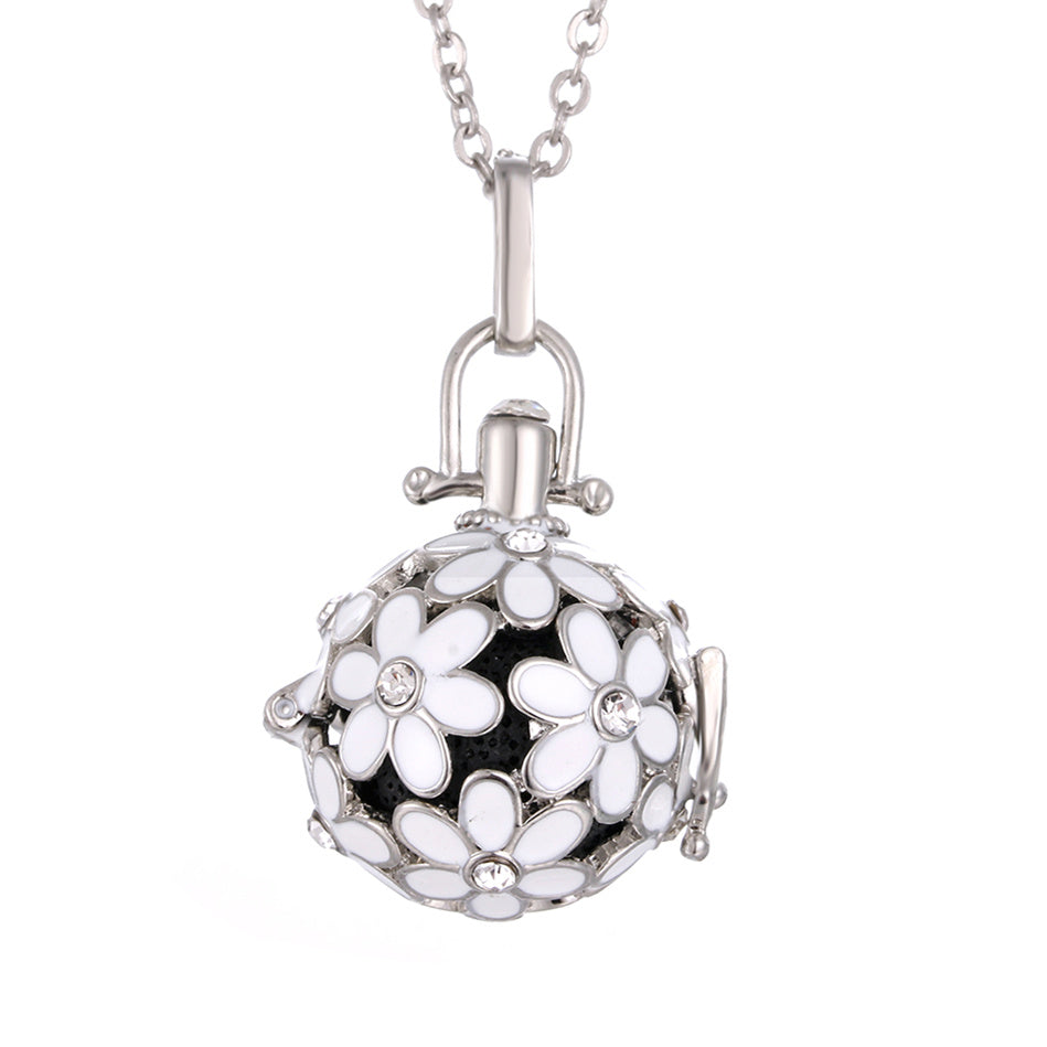 Daisy Drop Necklace – Scented Oil Diffuser Pendant