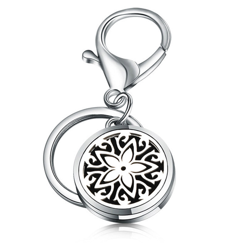 Stainless Steel Essential Oil Diffuser Keychain – Portable Aromatherapy