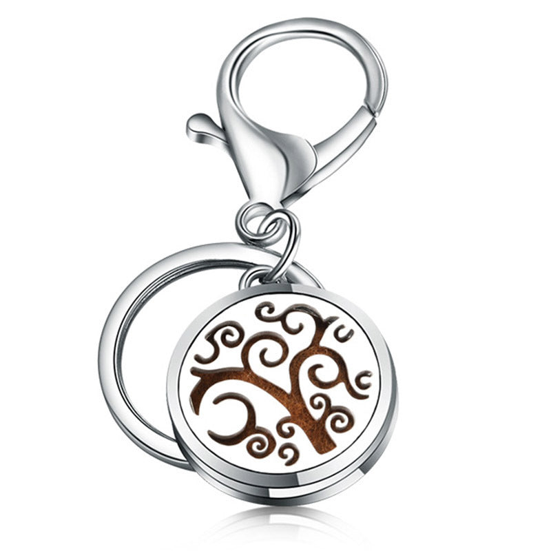 Stainless Steel Essential Oil Diffuser Keychain – Portable Aromatherapy