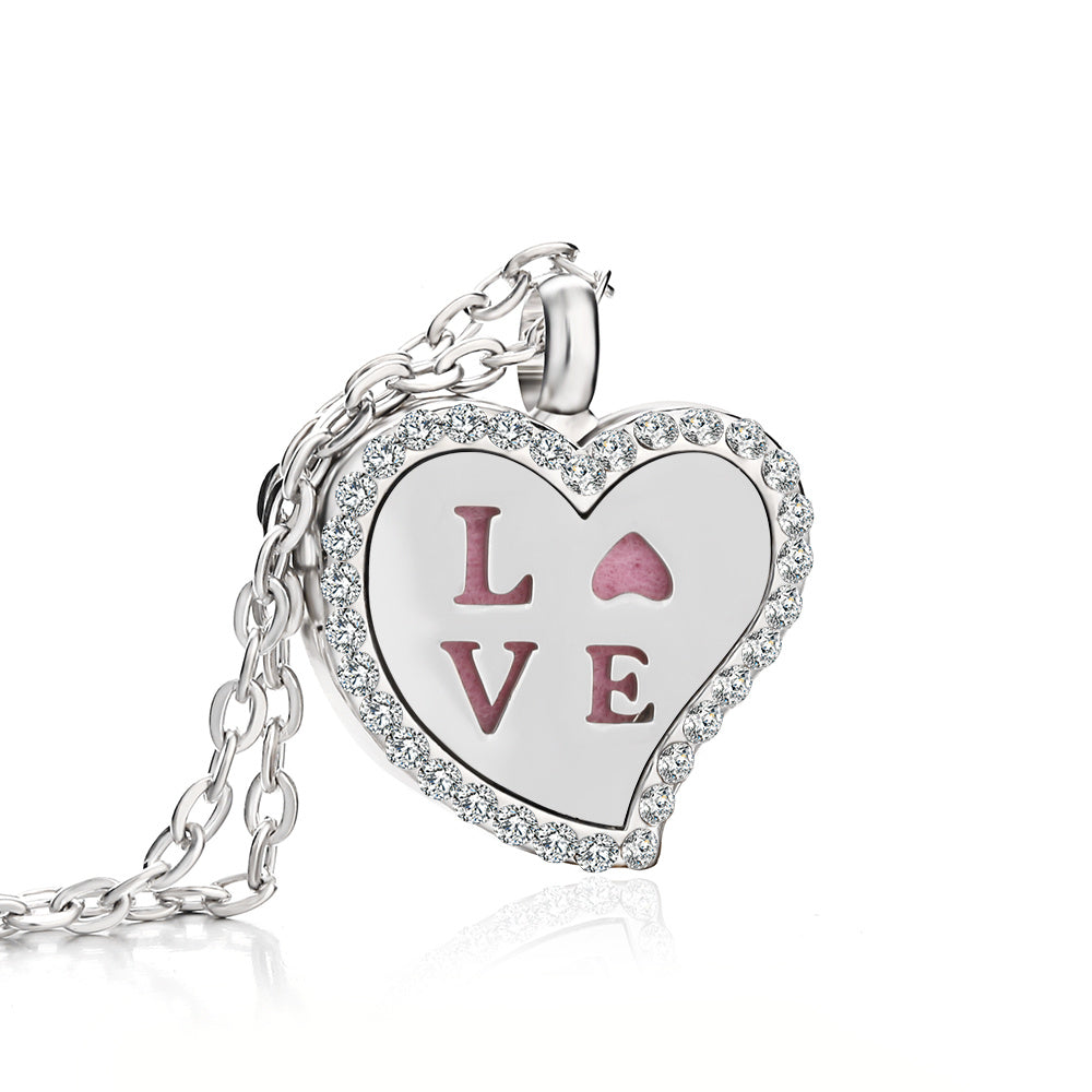 Heart-Shaped Essential Oil Diffuser Necklace – Aromatherapy Jewelry