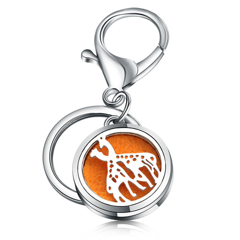 Stainless Steel Essential Oil Diffuser Keychain – Portable Aromatherapy