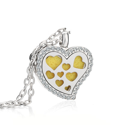 Heart-Shaped Essential Oil Diffuser Necklace – Aromatherapy Jewelry
