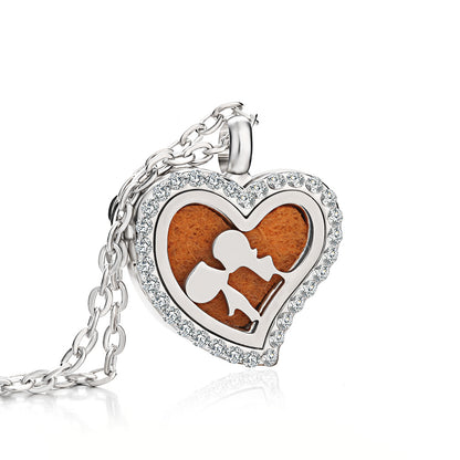 Heart-Shaped Essential Oil Diffuser Necklace – Aromatherapy Jewelry