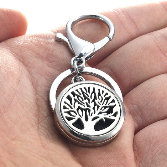 Stainless Steel Essential Oil Diffuser Keychain – Portable Aromatherapy
