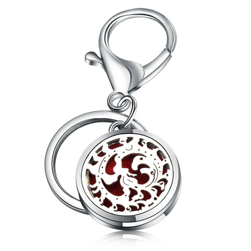Stainless Steel Essential Oil Diffuser Keychain – Portable Aromatherapy