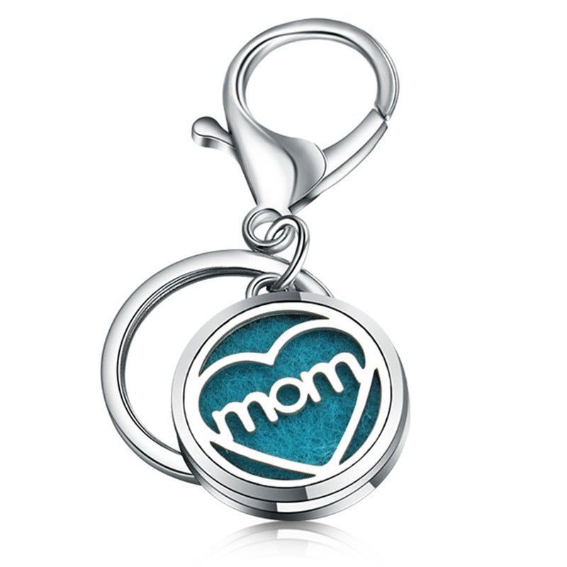 Stainless Steel Essential Oil Diffuser Keychain – Portable Aromatherapy