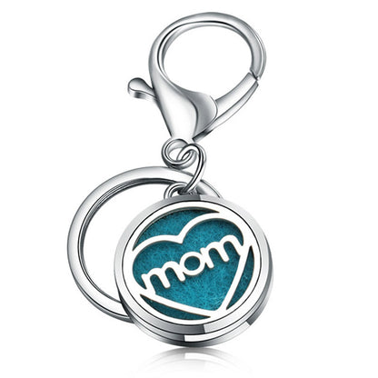 Stainless Steel Essential Oil Diffuser Keychain – Portable Aromatherapy