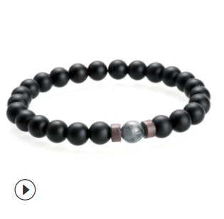 Men's Natural Stone Bracelet – Moonstone, Lava Beads & Tibetan Buddha Diffuser