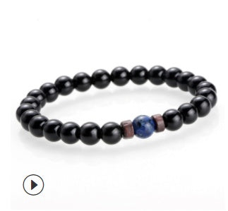 Men's Natural Stone Bracelet – Moonstone, Lava Beads & Tibetan Buddha Diffuser