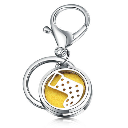 Stainless Steel Essential Oil Diffuser Keychain – Portable Aromatherapy