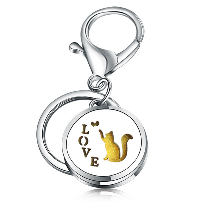 Stainless Steel Essential Oil Diffuser Keychain – Portable Aromatherapy