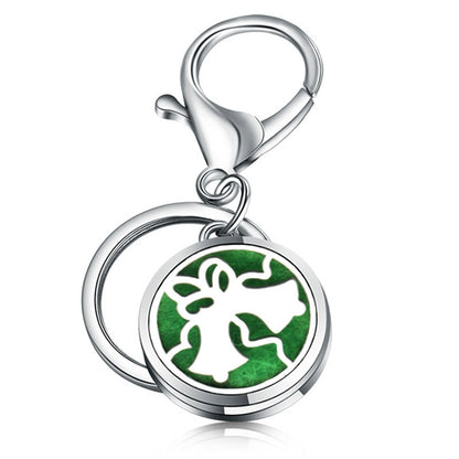 Stainless Steel Essential Oil Diffuser Keychain – Portable Aromatherapy