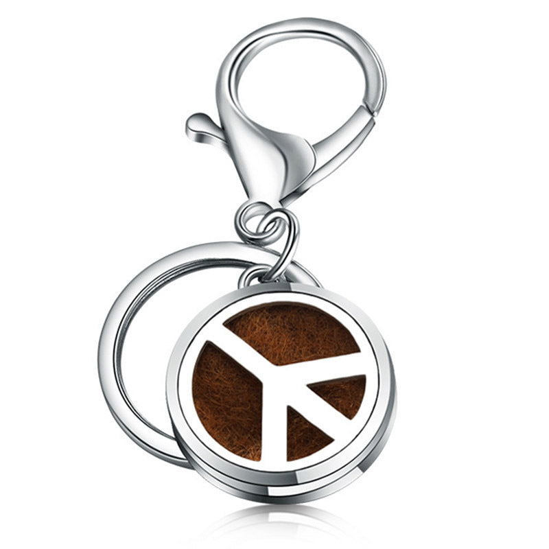 Stainless Steel Essential Oil Diffuser Keychain – Portable Aromatherapy