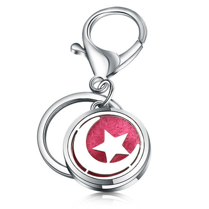 Stainless Steel Essential Oil Diffuser Keychain – Portable Aromatherapy