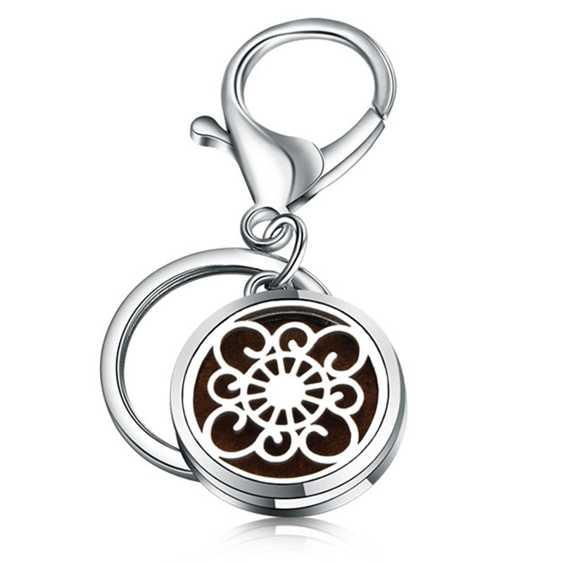 Stainless Steel Essential Oil Diffuser Keychain – Portable Aromatherapy