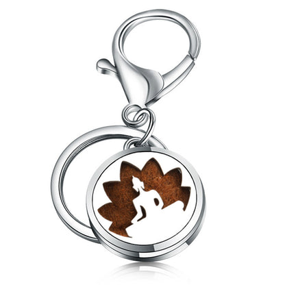 Stainless Steel Essential Oil Diffuser Keychain – Portable Aromatherapy