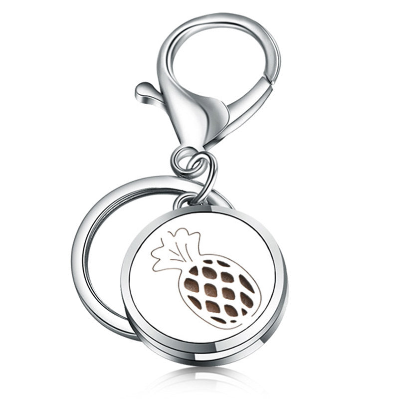 Stainless Steel Essential Oil Diffuser Keychain – Portable Aromatherapy