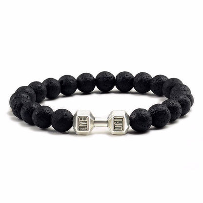 Black Lava Stone Aromatherapy Bracelet – Natural Volcanic Beads for Men and Women