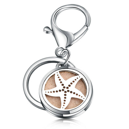 Stainless Steel Essential Oil Diffuser Keychain – Portable Aromatherapy