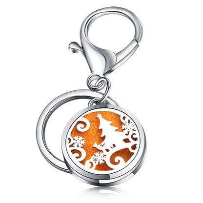 Stainless Steel Essential Oil Diffuser Keychain – Portable Aromatherapy