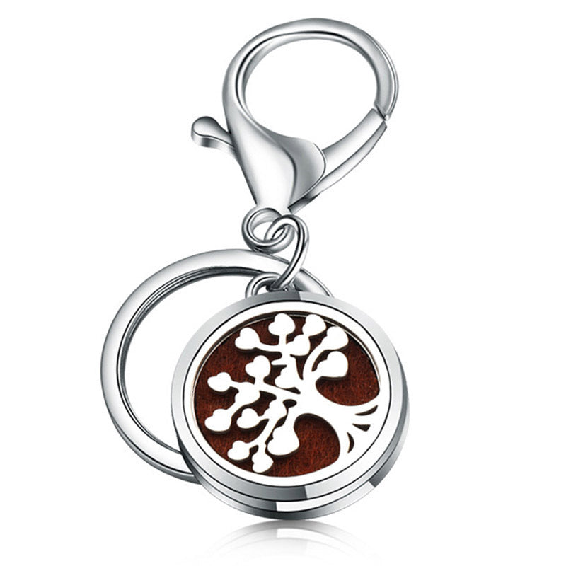 Stainless Steel Essential Oil Diffuser Keychain – Portable Aromatherapy