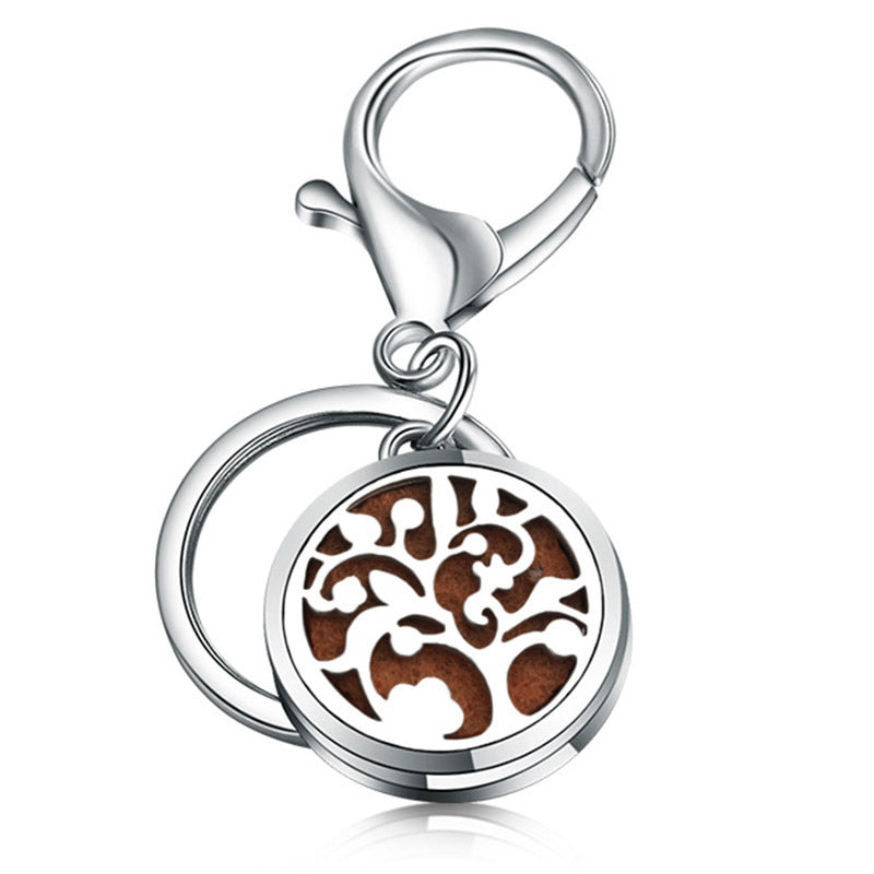 Stainless Steel Essential Oil Diffuser Keychain – Portable Aromatherapy
