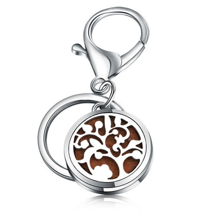 Stainless Steel Essential Oil Diffuser Keychain – Portable Aromatherapy