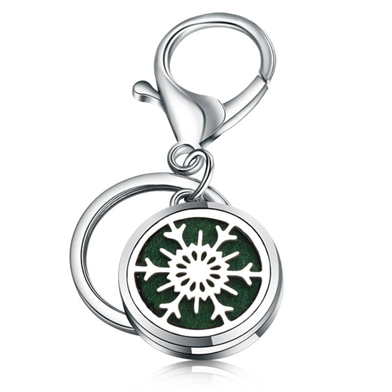 Stainless Steel Essential Oil Diffuser Keychain – Portable Aromatherapy