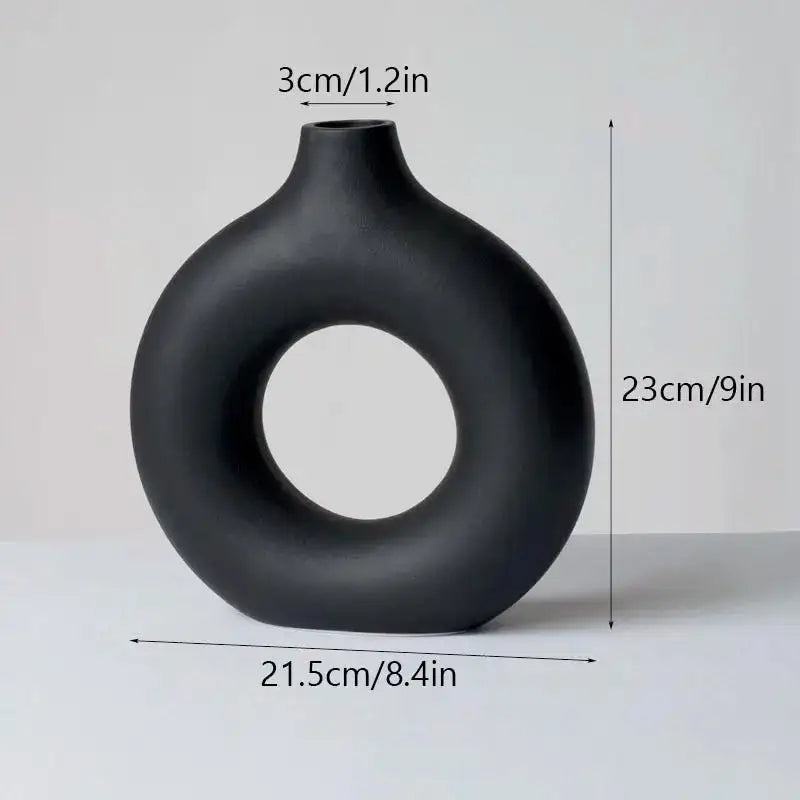 Round Ceramic Vase - Perlen Wiot