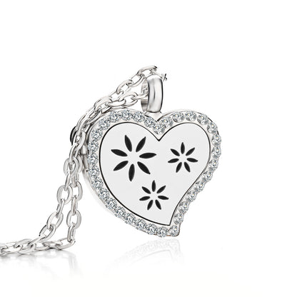 Heart-Shaped Essential Oil Diffuser Necklace – Aromatherapy Jewelry