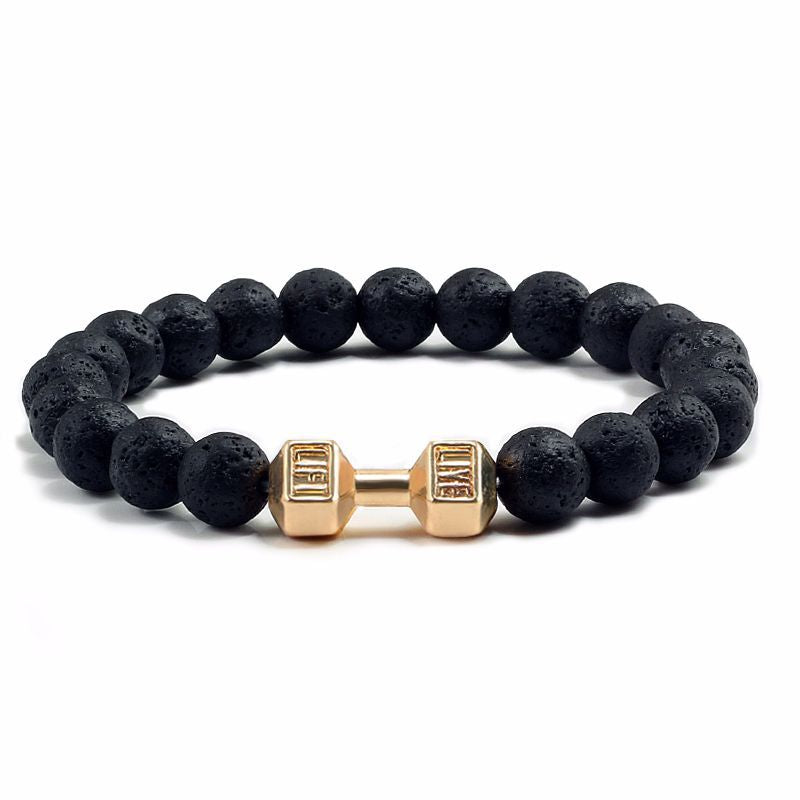 Black Lava Stone Aromatherapy Bracelet – Natural Volcanic Beads for Men and Women