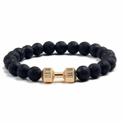 Black Lava Stone Aromatherapy Bracelet – Natural Volcanic Beads for Men and Women