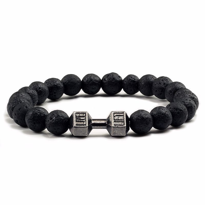 Black Lava Stone Aromatherapy Bracelet – Natural Volcanic Beads for Men and Women