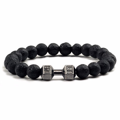 Black Lava Stone Aromatherapy Bracelet – Natural Volcanic Beads for Men and Women