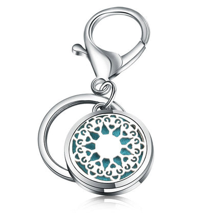 Stainless Steel Essential Oil Diffuser Keychain – Portable Aromatherapy