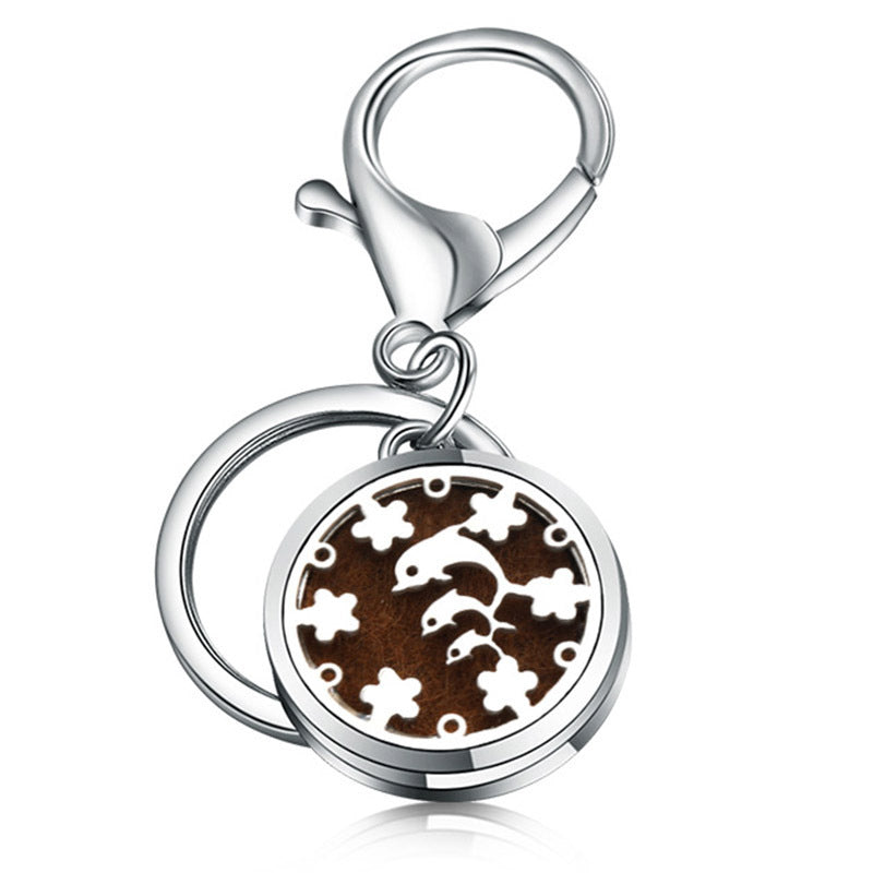 Stainless Steel Essential Oil Diffuser Keychain – Portable Aromatherapy