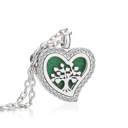 Heart-Shaped Essential Oil Diffuser Necklace – Aromatherapy Jewelry