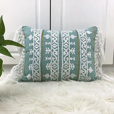 Linen Embroidery Cushion Cover