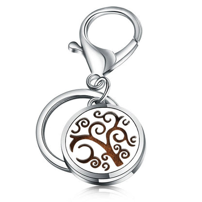 Stainless Steel Essential Oil Diffuser Keychain – Portable Aromatherapy