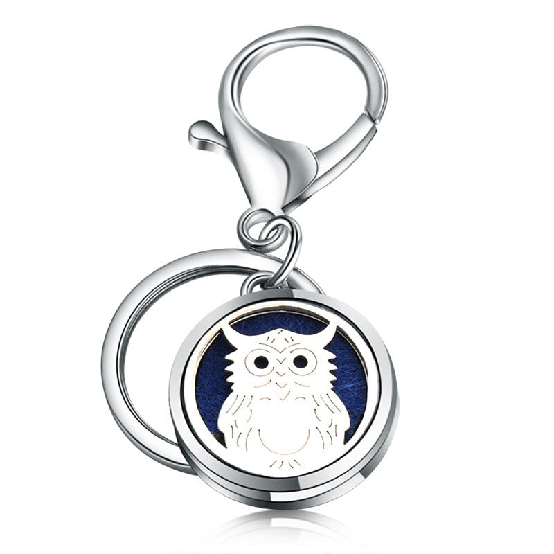 Stainless Steel Essential Oil Diffuser Keychain – Portable Aromatherapy