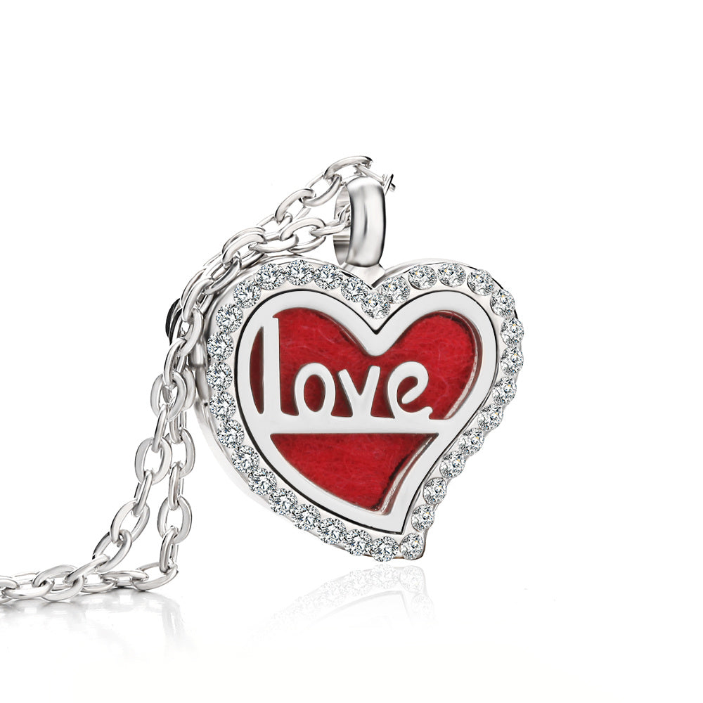 Heart-Shaped Essential Oil Diffuser Necklace – Aromatherapy Jewelry