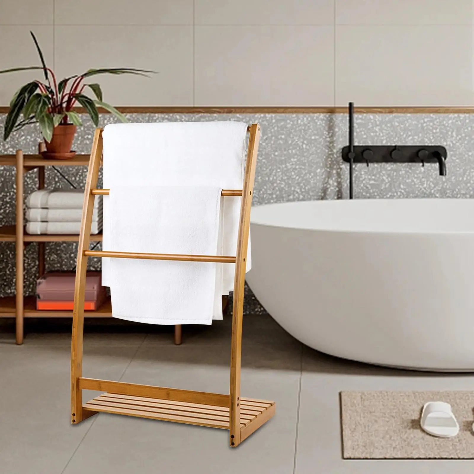 Rustic Bamboo Bathroom Towel: Add natural elegance and softness to your spaces