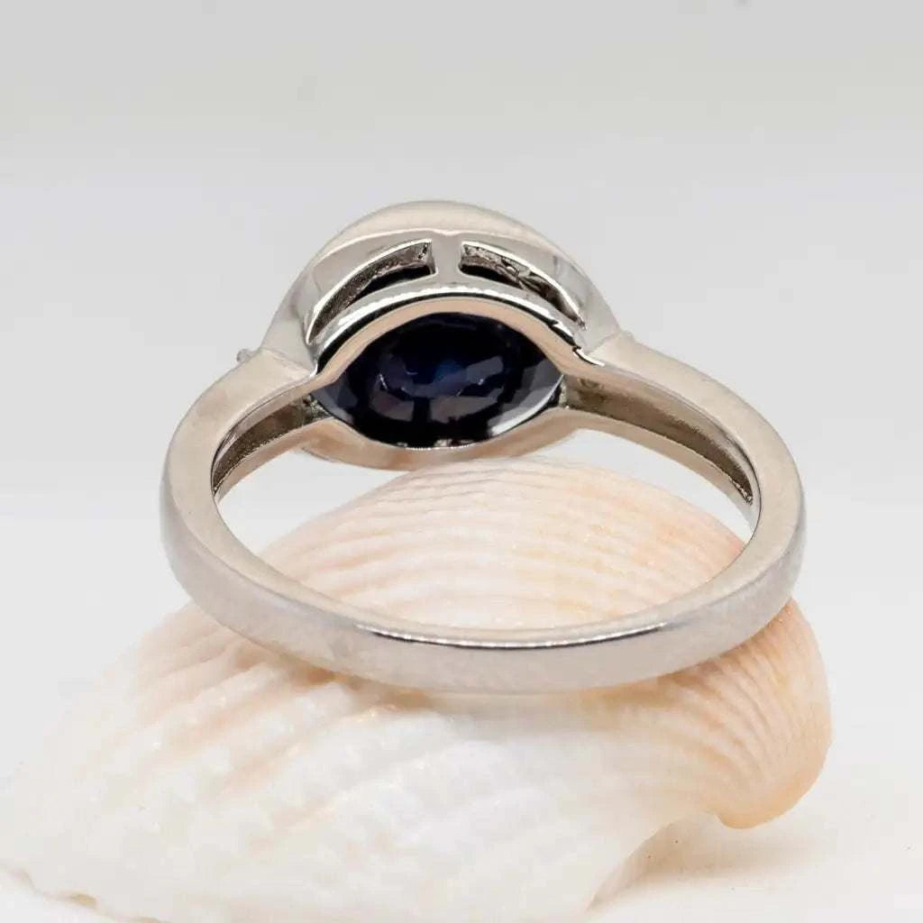 Blue Sapphire Gemstone Ring Perlen Wiot