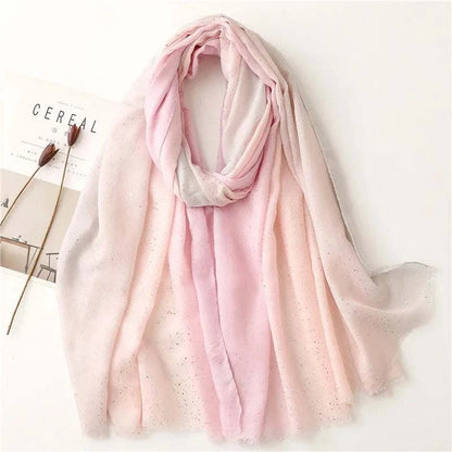 Glitter Ombre Scarf: Add shimmer and style to any outfit effortlessly.