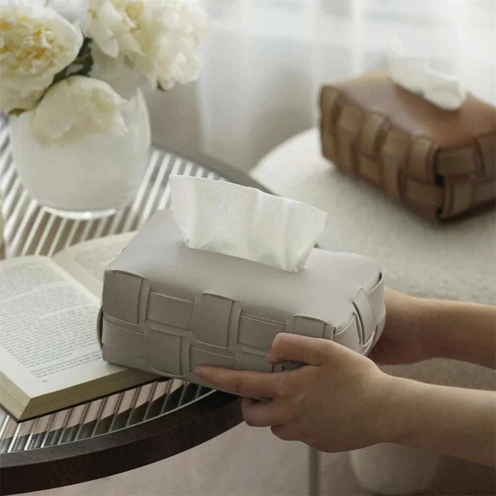 Elegant Plaid Tissue Box