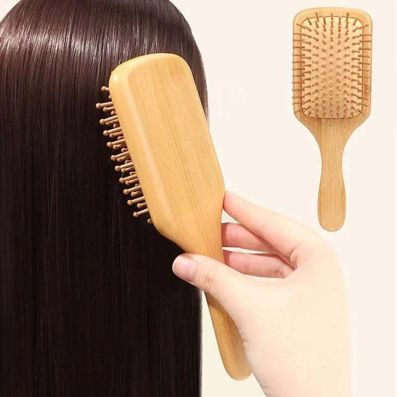 Bamboo Air Cushion Comb - Eco-Friendly, Lightweight and Gentle on Hair