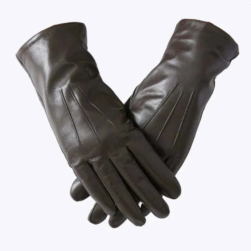 Elegant Touchscreen Leather Gloves