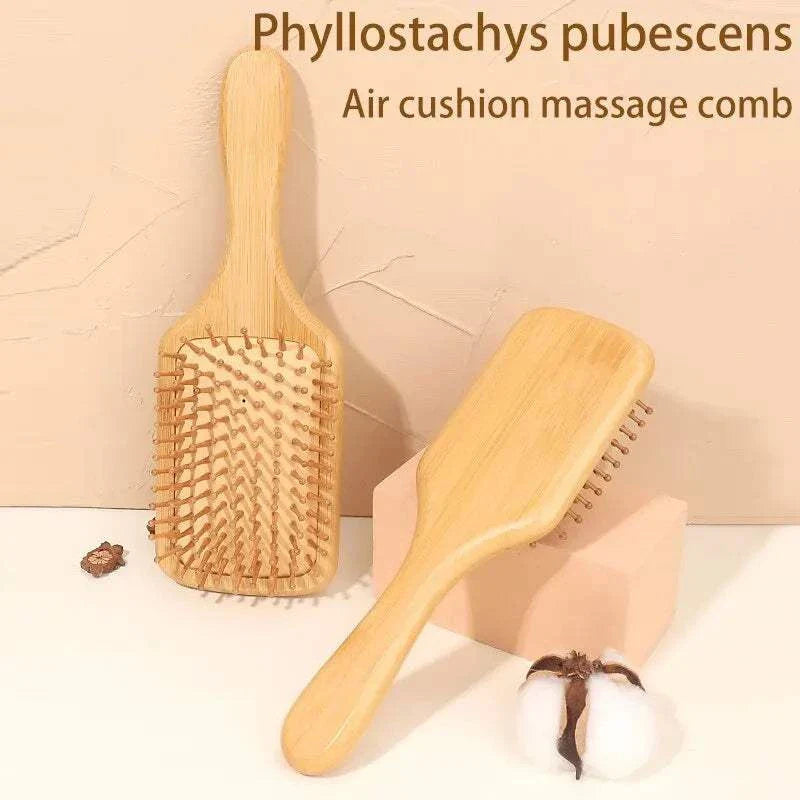 Bamboo Air Cushion Comb - Eco-Friendly, Lightweight and Gentle on Hair