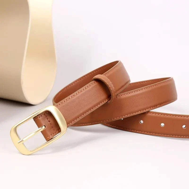 Soft Leather Pin Belt